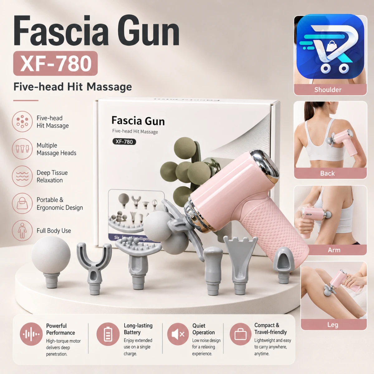 Five head Fascia Gun Massager