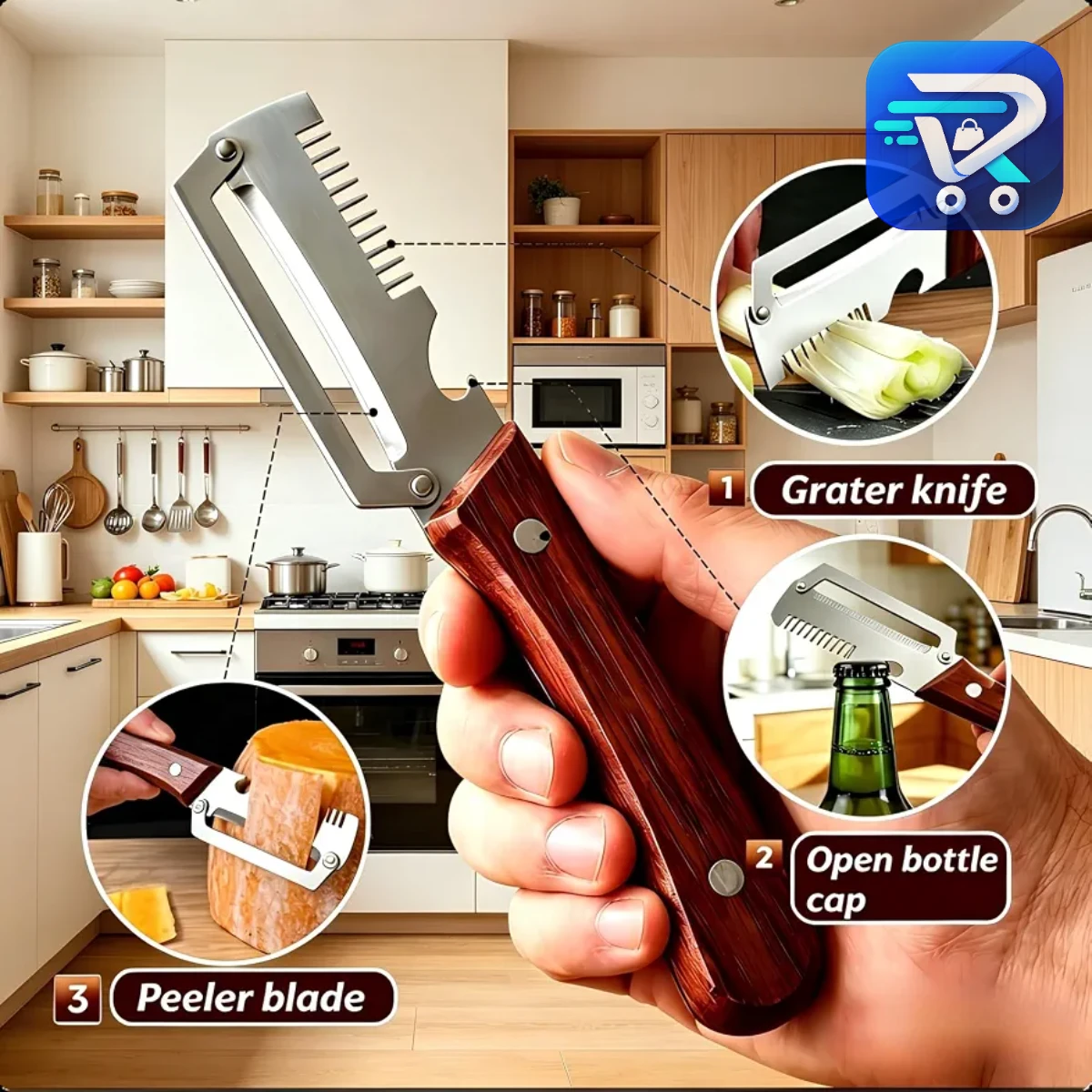 3-in-1 Multi-Function Vegetable Peeler